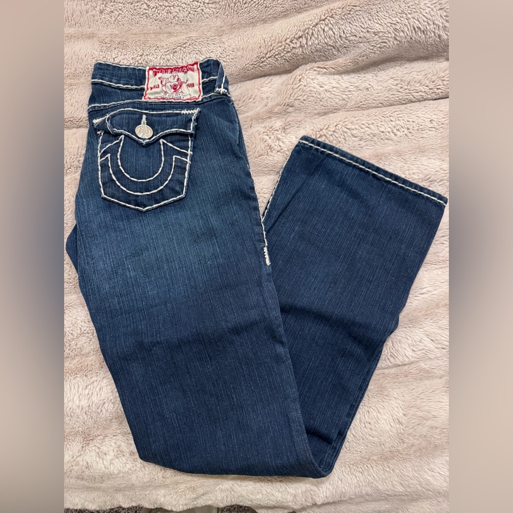 True Religion Women's Dark Blue Boot Cut Jeans